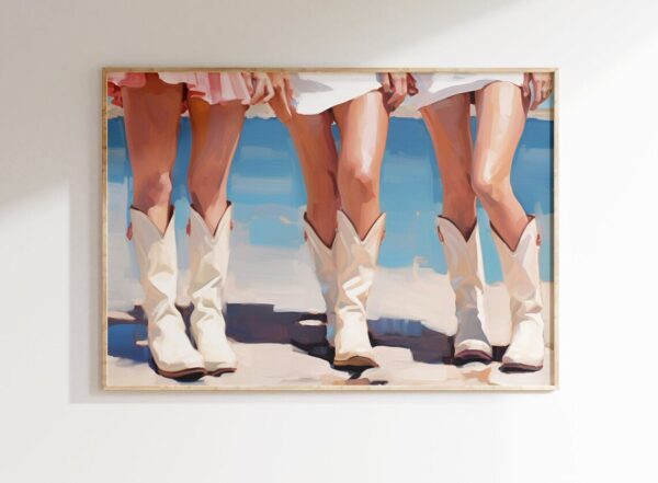 Coastal Cowgirls Printable Poster 3 Girls White Boots